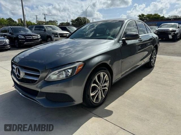 2017 Mercedes-Benz C 300 with VIN 55SWF4KB4HU214841, listed as a Copart auction lot 49930075 with 162,210 mi miles and Salvage Title. Bid and sale history available at carsss.com. Image 1.