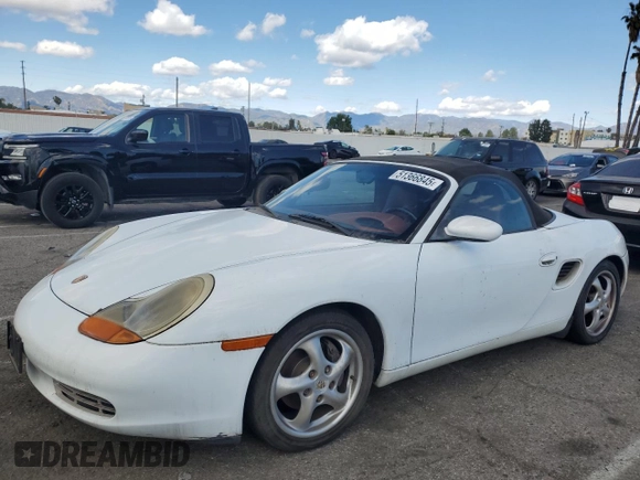 1999 Porsche Boxster z VIN WP0CA2984XU629987, wystawiony jako Copart lot #51366845 z przebiegiem Nie podano mil oraz Czysty tytuł • Clean title. Historia ofert i sprzedaży dostępna na DreamBid. Obrazek 1.