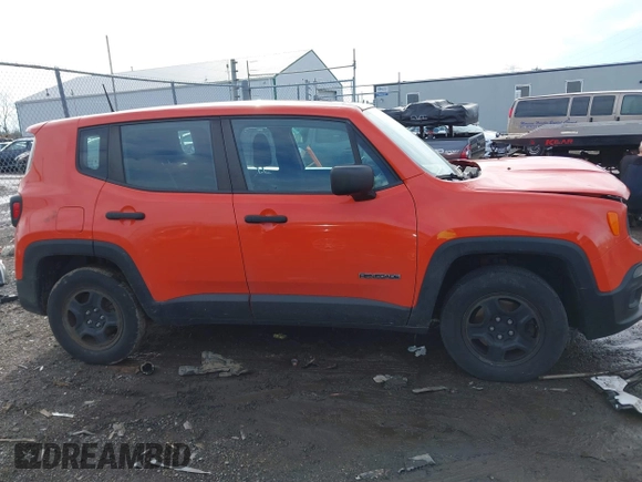 2017 Jeep Renegade Sport with VIN ZACCJBAB6HPG14546, listed as a IAAI auction lot 41488025 with 93,043 mi miles and . Bid and sale history available at carsss.com. Image 14.