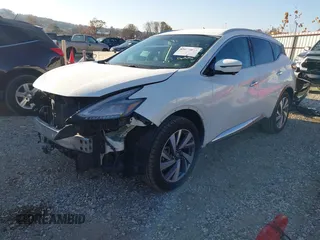 2019 Nissan Murano Platinum with VIN 5N1AZ2MJ4KN155449, listed as a IAAI auction lot 40975815 with 100,133 mi miles and . Bid and sale history available at DreamBid. Image 18.