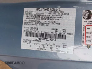 2006 Ford Mustang Standard с VIN 1ZVHT84N765220050, выставлен на аукционе IAAI как лот 42231993 с пробегом 123 880 миль миль и . История ставок и продаж доступна на DreamBid. Изображение 9.
