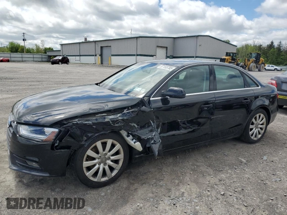 2013 Audi A4 Premium with VIN WAUBFAFL6DN024923, listed as a Copart auction lot 58710445 with 113,299 mi miles and Non repairable. Bid and sale history available at DreamBid. Image 1.