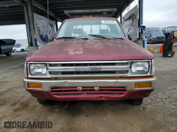 1991 Toyota Pickup DLX с VIN JT4RN93P9M5040575, выставлен на аукционе Copart как лот 58934495 с пробегом 43 376 миль миль и Списание • Salvage title. История ставок и продаж доступна на DreamBid. Изображение 5.