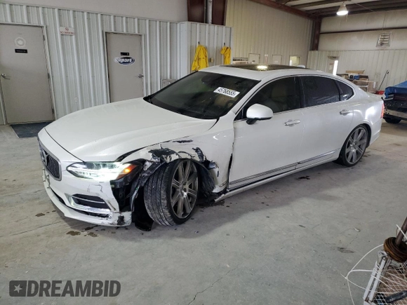2018 Volvo S90 Inscription z VIN LVY992ML1JP020191, wystawiony jako Copart lot #45768555 z przebiegiem 107 712 mil mil oraz Szkoda całkowita • Salvage title. Historia ofert i sprzedaży dostępna na DreamBid. Obrazek 1.