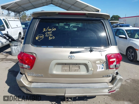2005 Toyota Sequoia Limited with VIN 5TDZT38A05S252493, listed as a IAAI auction lot 41637977 with 244,217 mi miles and . Bid and sale history available at DreamBid. Image 17.