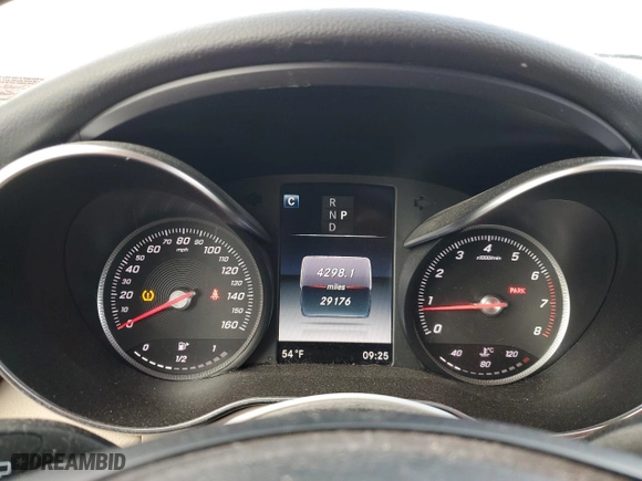 2017 Mercedes-Benz GLC with VIN WDC0G4KBXHF180432, listed as a Copart auction lot 83892214 with 29,176 mi miles and Salvage Title. Bid and sale history available at carsss.com. Image 9.