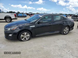 2014 Kia Optima Hybrid LX with VIN KNAGM4AD9E5071376, listed as a Copart auction lot 61127434 with 124,786 mi miles and Clean Title. Bid and sale history available at carsss.com. Image 1.
