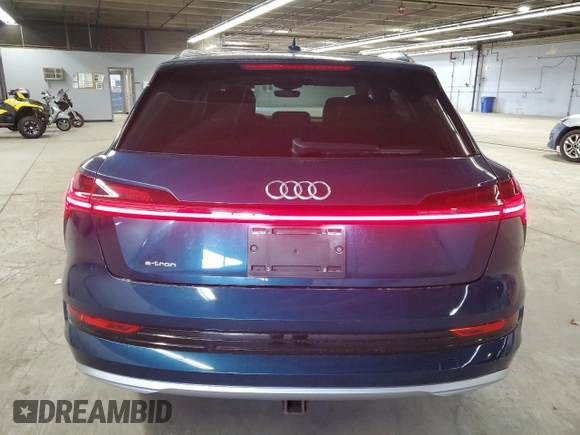 2019 Audi e-tron Prestige with VIN WA1VABGE2KB010143, listed as a Copart auction lot 52039045 with 62,991 mi miles and Salvage Title. Bid and sale history available at DreamBid. Image 6.