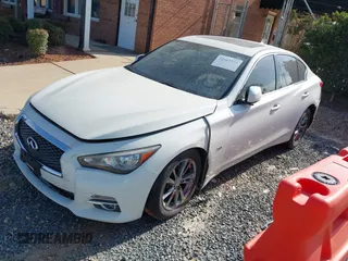 2017 Infiniti Q50 Premium with VIN JN1EV7AR5HM839081, listed as a IAAI auction lot 42663515 with 73,870 mi miles and . Bid and sale history available at DreamBid. Image 2.