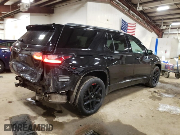 2021 Chevrolet Traverse Premier with VIN 1GNERKKW4MJ219012, listed as a Copart auction lot 43747735 with 83,735 mi miles and Salvage Title. Bid and sale history available at carsss.com. Image 3.