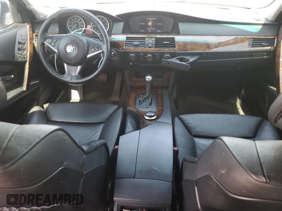 2007 BMW 5 Series 525i with VIN WBANE53547CW67591, listed as a Copart auction lot 57466285 with 178,700 mi miles and Salvage title. Bid and sale history available at DreamBid. Image 8.