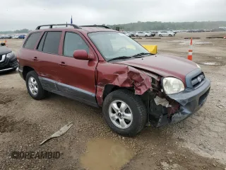 2005 Hyundai Santa Fe GLS with VIN KM8SC73D05U875632, listed as a Copart auction lot 54962394 with 80,394 mi miles and Salvage Title. Bid and sale history available at carsss.com. Image 4.