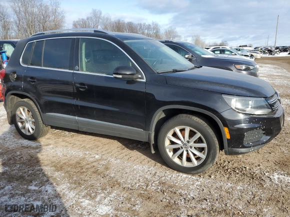 2017 Volkswagen Tiguan Wolfsburg Edition with VIN WVGSV7AX9HW504422, listed as a Copart auction lot 87808775 with 168,387 mi miles and Clean Title. Bid and sale history available at carsss.com. Image 4.