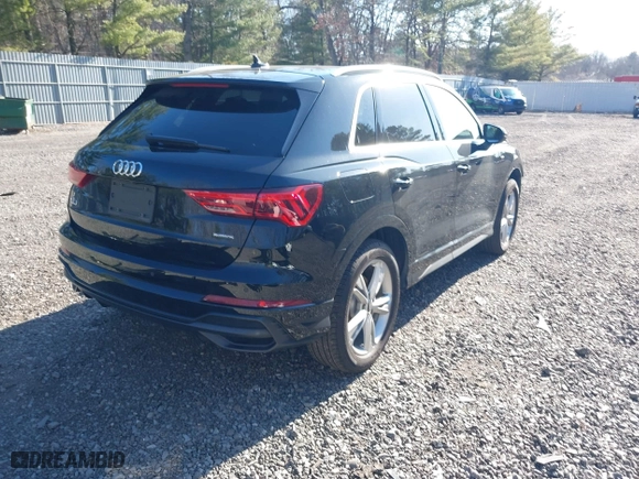 2022 Audi Q3 S line Premium Plus with VIN WA1EECF34N1048557, listed as a IAAI auction lot 41758015 with 38,234 mi miles. Bid and sale history available at carsss.com. Image 4.