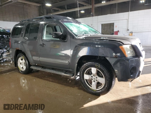 2005 Nissan Xterra SE z VIN 5N1AN08W05C629905, wystawiony jako Copart lot #78001924 z przebiegiem 230 538 mil mil oraz Szkoda całkowita • Salvage title. Historia ofert i sprzedaży dostępna na DreamBid. Obrazek 4.