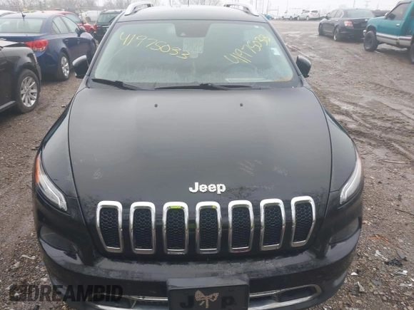 2015 Jeep Cherokee Limited with VIN 1C4PJMDS4FW698875, listed as a IAAI auction lot 41975033 with 163,580 mi miles. Bid and sale history available at carsss.com. Image 6.