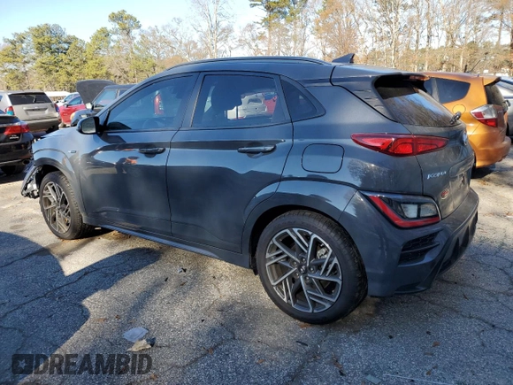 2023 Hyundai Kona N Line with VIN KM8K33A36PU995960, listed as a Copart auction lot 85613134 with 13,993 mi miles and Salvage Title. Bid and sale history available at carsss.com. Image 2.