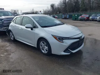 2020 Toyota Corolla Hatchback SE with VIN JTND4RBE8L3084067, listed as a IAAI auction lot 41593478 with NaN miles. Bid and sale history available at carsss.com. Image 1.