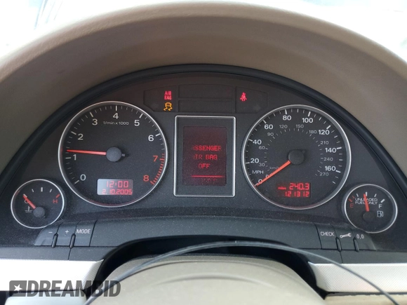 2007 Audi A4 2.0T with VIN WAUAF78E87A014760, listed as a Copart auction lot 76786144 with 121,312 mi miles and Salvage title. Bid and sale history available at DreamBid. Image 9.