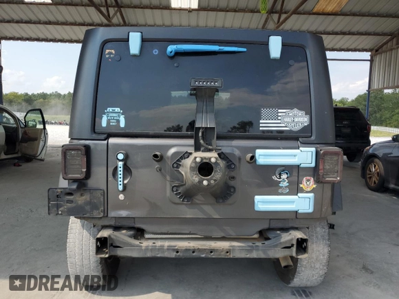 2018 Jeep Wrangler JK Unlimited Sport S with VIN 1C4BJWDG9JL835448, listed as a Copart auction lot 67050784 with 134,168 mi miles and Salvage Title. Bid and sale history available at carsss.com. Image 6.