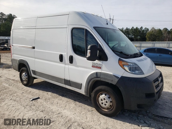 2017 Ram ProMaster Cargo with VIN 3C6TRVBG9HE532657, listed as a Copart auction lot 43176645 with 170,022 mi miles and Clean Title. Bid and sale history available at DreamBid. Image 4.