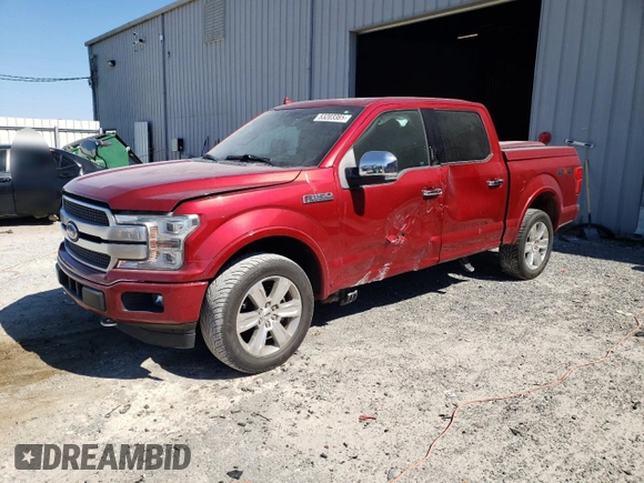2018 Ford F-150 XL with VIN 1FTEW1EGXJFA29357, listed as a Copart auction lot 53203385 with 202,366 mi miles and Salvage Title. Bid and sale history available at DreamBid. Image 1.