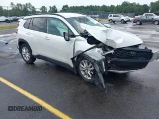 2024 Toyota Corolla Cross LE with VIN 7MUCAAAG7RV106666, listed as a IAAI auction lot 42652624 with 20,415 mi miles and . Bid and sale history available at DreamBid. Image 1.