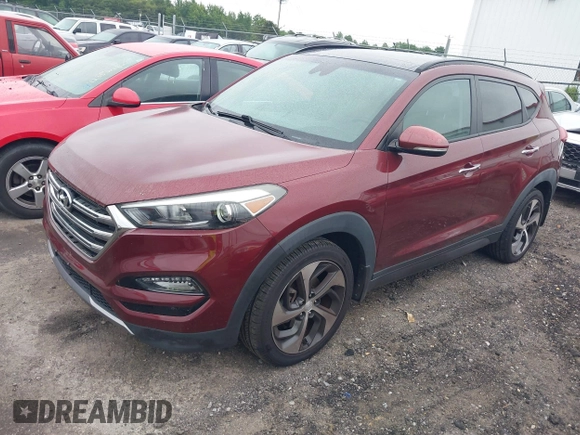 2016 Hyundai Tucson Limited z VIN KM8J3CA27GU114492, wystawiony jako IAAI lot #42361906 z przebiegiem 105 061 mil mil oraz . Historia ofert i sprzedaży dostępna na DreamBid. Obrazek 2.