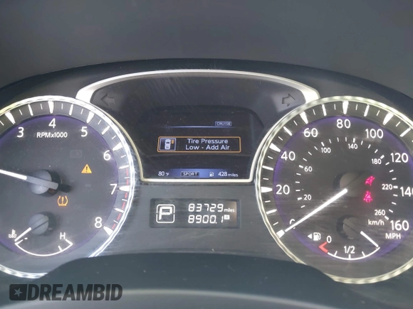 2019 Infiniti QX60 LUXE with VIN 5N1DL0MN8KC526839, listed as a IAAI auction lot 41811271 with 83,729 mi miles. Bid and sale history available at carsss.com. Image 7.