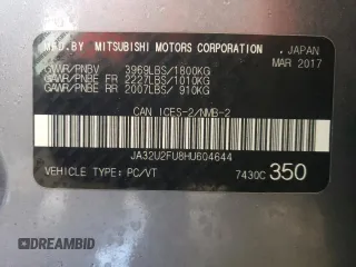 2017 Mitsubishi Lancer ES with VIN JA32U2FU8HU604644, listed as a Copart auction lot 73272092 with 121,381 mi miles and Salvage Title. Bid and sale history available at carsss.com. Image 12.