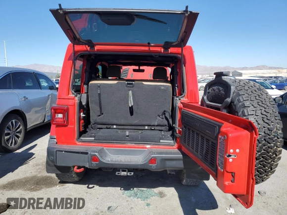 2021 Jeep Wrangler Rubicon with VIN 1C4HJXCG2MW547128, listed as a Copart auction lot 44792105 with 11,323 mi miles and Salvage title. Bid and sale history available at DreamBid. Image 6.
