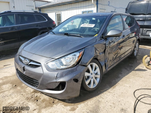 2012 Hyundai Accent SE with VIN KMHCU5AE7CU039315, listed as a Copart auction lot 48379545 with 54,853 mi miles and Salvage Title. Bid and sale history available at carsss.com. Image 1.