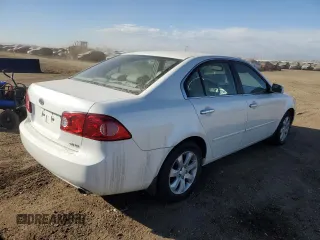 2007 Kia Optima EX with VIN KNAGE124075130358, listed as a Copart auction lot 44270255 with 120,132 mi miles and Salvage Title. Bid and sale history available at carsss.com. Image 3.