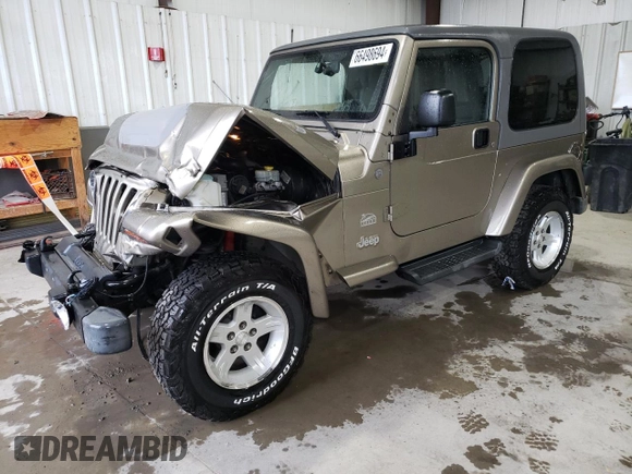 2004 Jeep Wrangler Sahara with VIN 1J4FA59S14P770952, listed as a Copart auction lot 66498694 with 112,649 mi miles and Salvage Title. Bid and sale history available at carsss.com. Image 1.