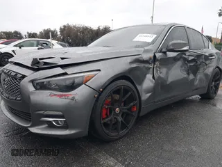 2014 Infiniti Q50 with VIN JN1BV7AP5EM688434, listed as a IAAI auction lot 41548512 with 110,846 mi miles. Bid and sale history available at carsss.com. Image 6.