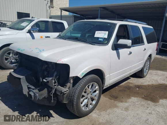 2015 Ford Expedition Max Limited with VIN 1FMJK1KT6FEF49821, listed as a IAAI auction lot 41825240 with 180,460 mi miles. Bid and sale history available at carsss.com. Image 2.