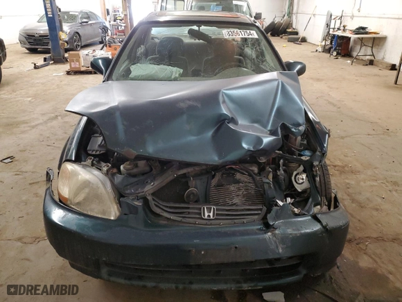 1998 Honda Civic EX with VIN 1HGEJ8644WL048394, listed as a Copart auction lot 83561754 with 221,584 mi miles and Salvage Title. Bid and sale history available at carsss.com. Image 5.