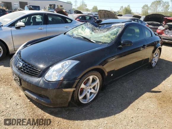 2006 Infiniti G35 Coupe with VIN JNKCV54EX6M715644, listed as a Copart auction lot 69753754 with 134,445 mi miles and Salvage Title. Bid and sale history available at carsss.com. Image 1.