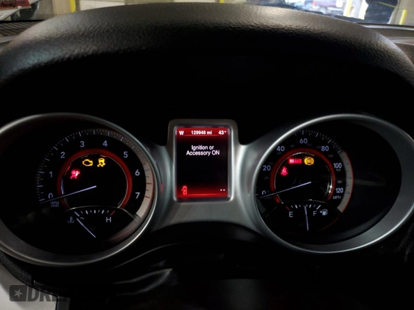 2015 Dodge Journey SXT with VIN 3C4PDCBB9FT694895, listed as a Copart auction lot 87417834 with 129,946 mi miles and Salvage Title. Bid and sale history available at carsss.com. Image 9.