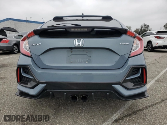 2021 Honda Civic Sport with VIN SHHFK7H4XMU422397, listed as a Copart auction lot 50767515 with 87,010 mi miles and Salvage Title. Bid and sale history available at DreamBid. Image 6.