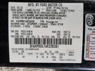 2010 Ford Fusion SPORT with VIN 3FAHP0DC7AR328381, listed as a Copart auction lot 42905805 with 117,924 mi miles and Salvage Title. Bid and sale history available at carsss.com. Image 15.