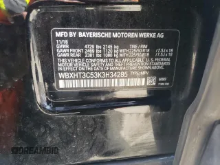 2019 BMW X1 xDrive28i with VIN WBXHT3C53K3H34285, listed as a Copart auction lot 54206252 with 22,883 mi miles. Bid and sale history available at carsss.com. Image 10.