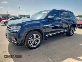 2018 Volkswagen Atlas SEL with VIN 1V2RR2CA5JC547969, listed as a Copart auction lot 59538765 with 57,928 mi miles and Salvage title. Bid and sale history available at DreamBid. Image 1.