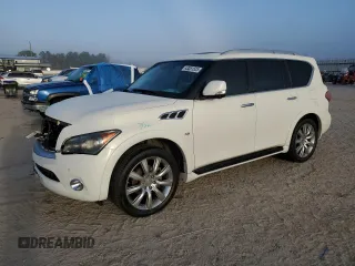 2014 Infiniti QX80 with VIN JN8AZ2NE1E9067174, listed as a Copart auction lot 43351525 with 115,255 mi miles and Salvage Title. Bid and sale history available at carsss.com. Image 1.