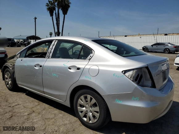 2012 Honda Civic Sdn LX with VIN 2HGFB2F55CH570273, listed as a Copart auction lot 51988845 with 229,609 mi miles and Salvage Title. Bid and sale history available at carsss.com. Image 2.