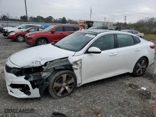 2019 Kia Optima LX with VIN 5XXGT4L35KG328227, listed as a Copart auction lot 46024995 with 107,135 mi miles and Salvage Title. Bid and sale history available at carsss.com. Image 1.