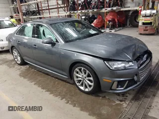 2019 Audi A4 Premium Plus with VIN WAUENAF41KA117409, listed as a IAAI auction lot 41675360 with 51,827 mi miles. Bid and sale history available at carsss.com. Image 1.
