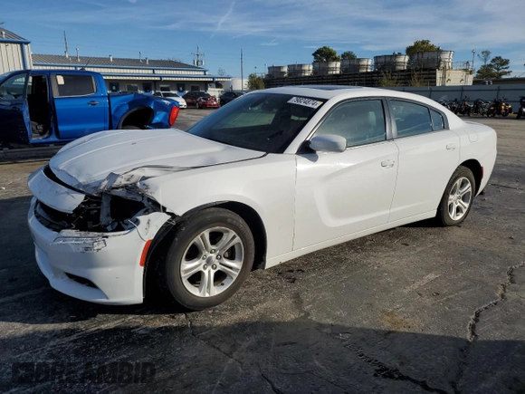 2020 Dodge Charger SXT with VIN 2C3CDXBG2LH237226, listed as a Copart auction lot 79824874 with 96,390 mi miles and Salvage Title. Bid and sale history available at carsss.com. Image 1.