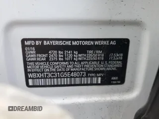2016 BMW X1 xDrive28i with VIN WBXHT3C31G5E48073, listed as a Copart auction lot 43974855 with 56,088 mi miles and Salvage Title. Bid and sale history available at carsss.com. Image 14.