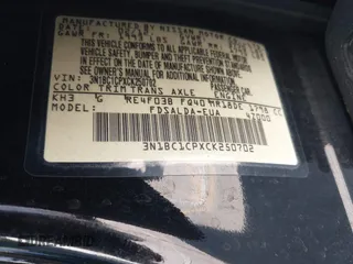 2012 Nissan Versa S with VIN 3N1BC1CPXCK250702, listed as a IAAI auction lot 41899436 with 136,378 mi miles. Bid and sale history available at carsss.com. Image 9.